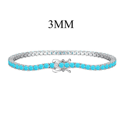 Pomuse Dainty Charming Round Cut Tennis Bracelet