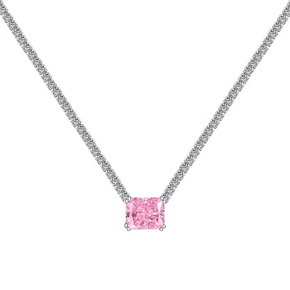 Pomuse 4.0 Carat Elegant Radiant Cut Necklace