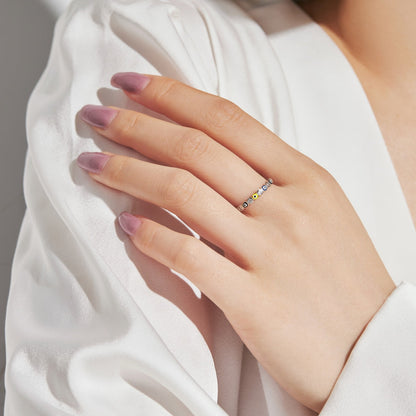 Pomuse Sparkling Vibrant Round Shape Daily Ring