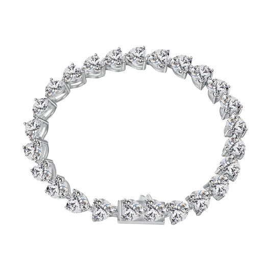 Pomuse 0.75 Carat Elegant Romantic Heart Shape Lover Bracelet