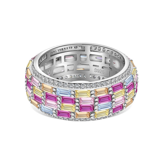 Pomuse Radiant Colorful Radiant Cut Daily Ring