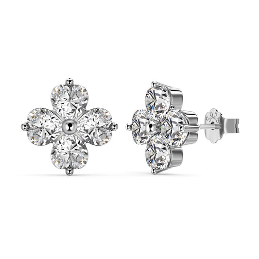 Pomuse Four-Leaf Clover Ball Earrings