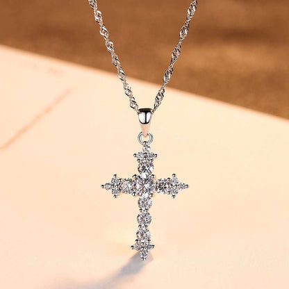Pomuse Delicate Cross Shape Necklace