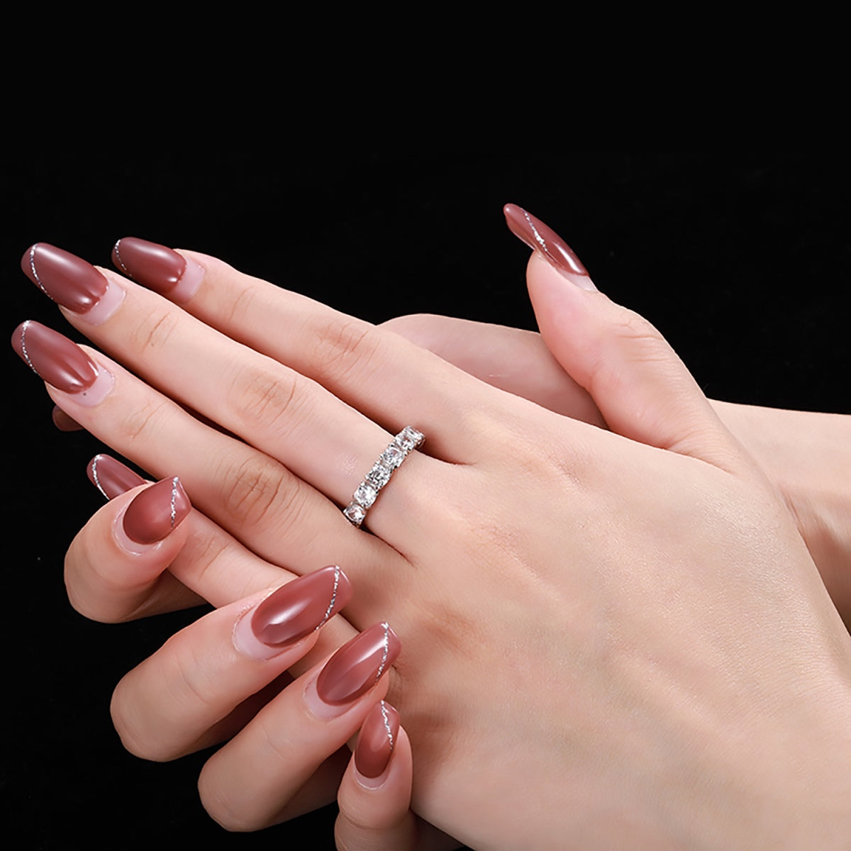 Pomuse Eternity Tennisring mit Rundschliff