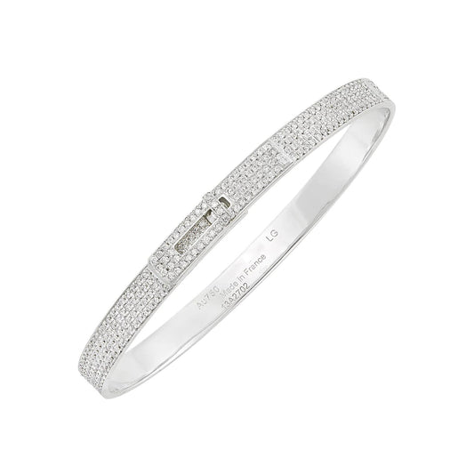 Pomuse HM KELLY BRACELET IN SILVER AND FULL PAVE DIAMOND