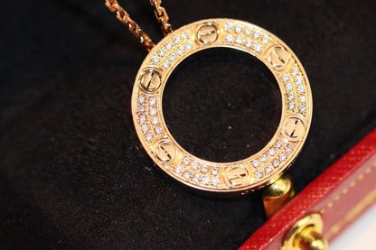 Pomuse LOVE NECKLACE ADJUSTABLE ROSE GOLD