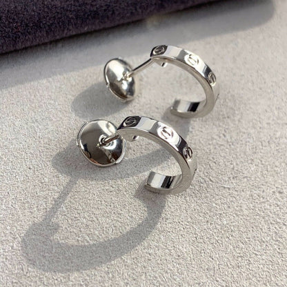 Pomuse LOVE EARRINGS 2.65MM SILVER