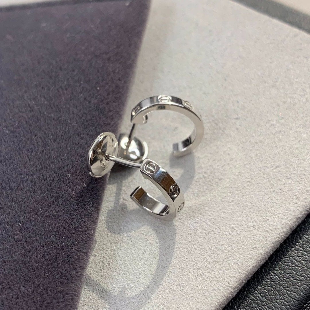 Pomuse LOVE EARRINGS 2.65MM SILVER