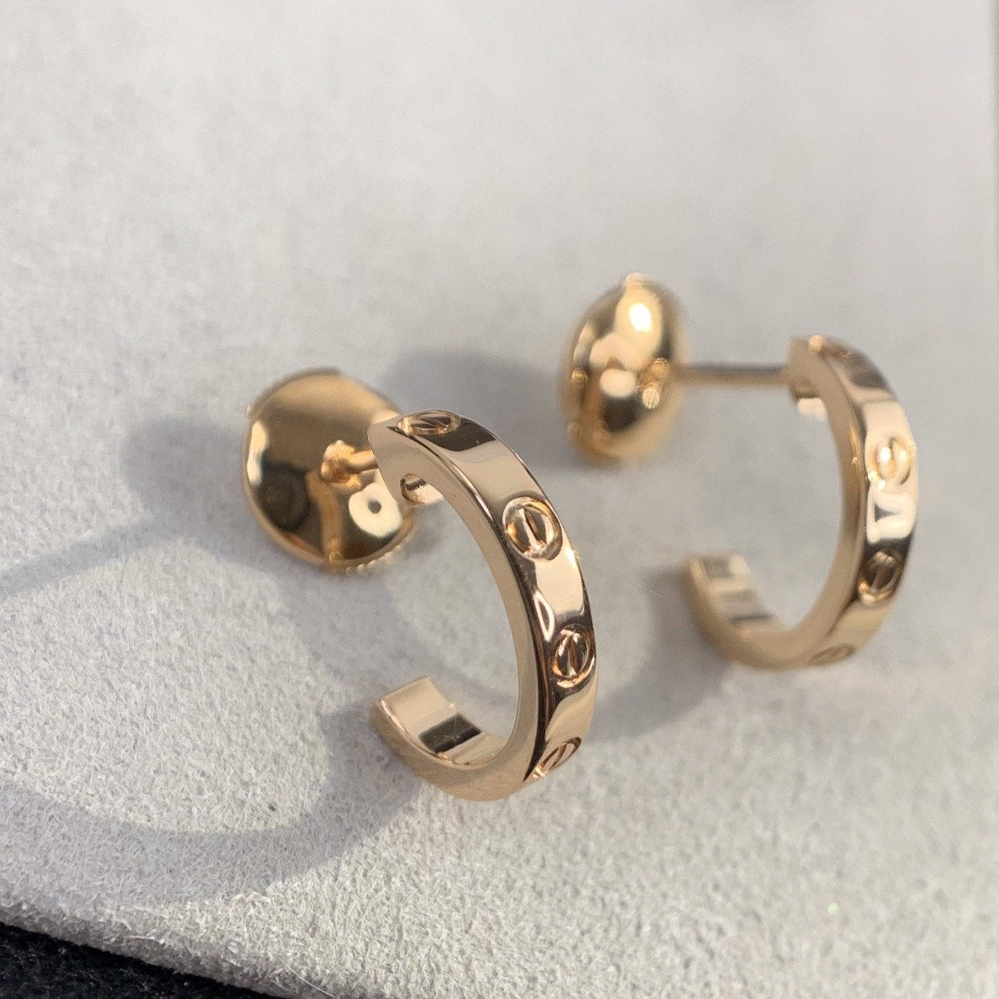 Pomuse LOVE EARRINGS 2.65MM PINK GOLD