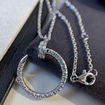 Pomuse JUSTE NECKLACE SILVER DIAMONDS