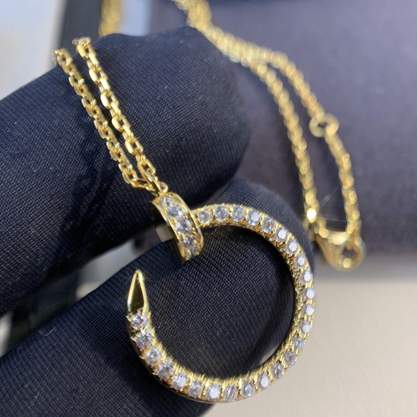 Pomuse JUSTE NECKLACE GOLD DIAMONDS