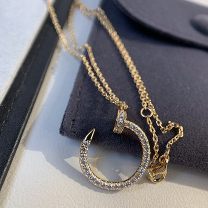 Pomuse JUSTE NECKLACE PINK GOLD DIAMONDS