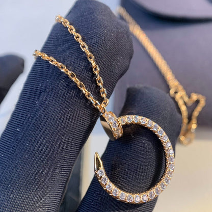 Pomuse JUSTE NECKLACE PINK GOLD DIAMONDS