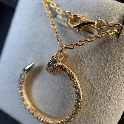 Pomuse JUSTE NECKLACE PINK GOLD DIAMONDS