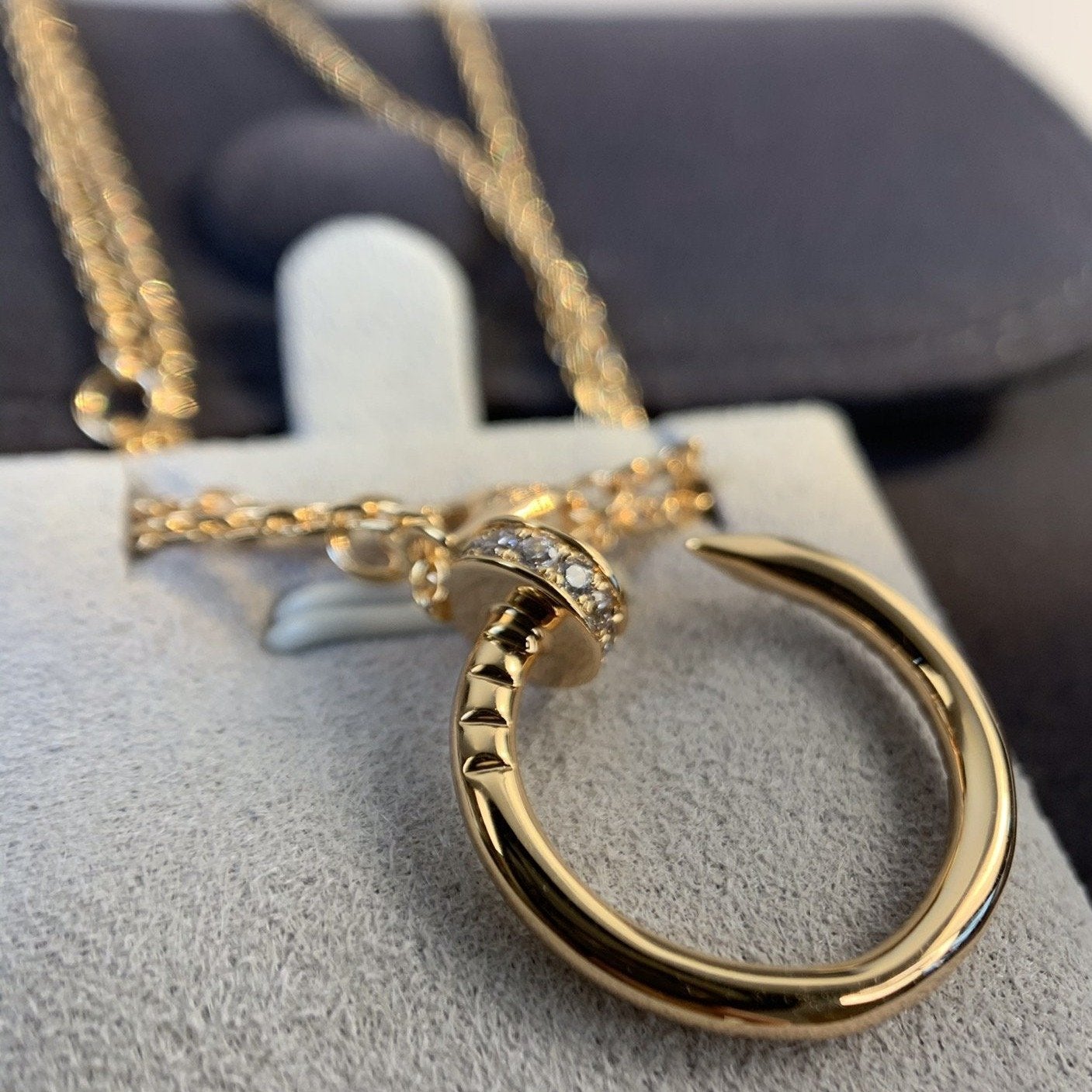 Pomuse JUSTE NECKLACE PINK GOLD DIAMONDS