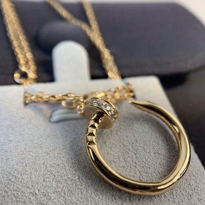 Pomuse JUSTE NECKLACE PINK GOLD DIAMONDS