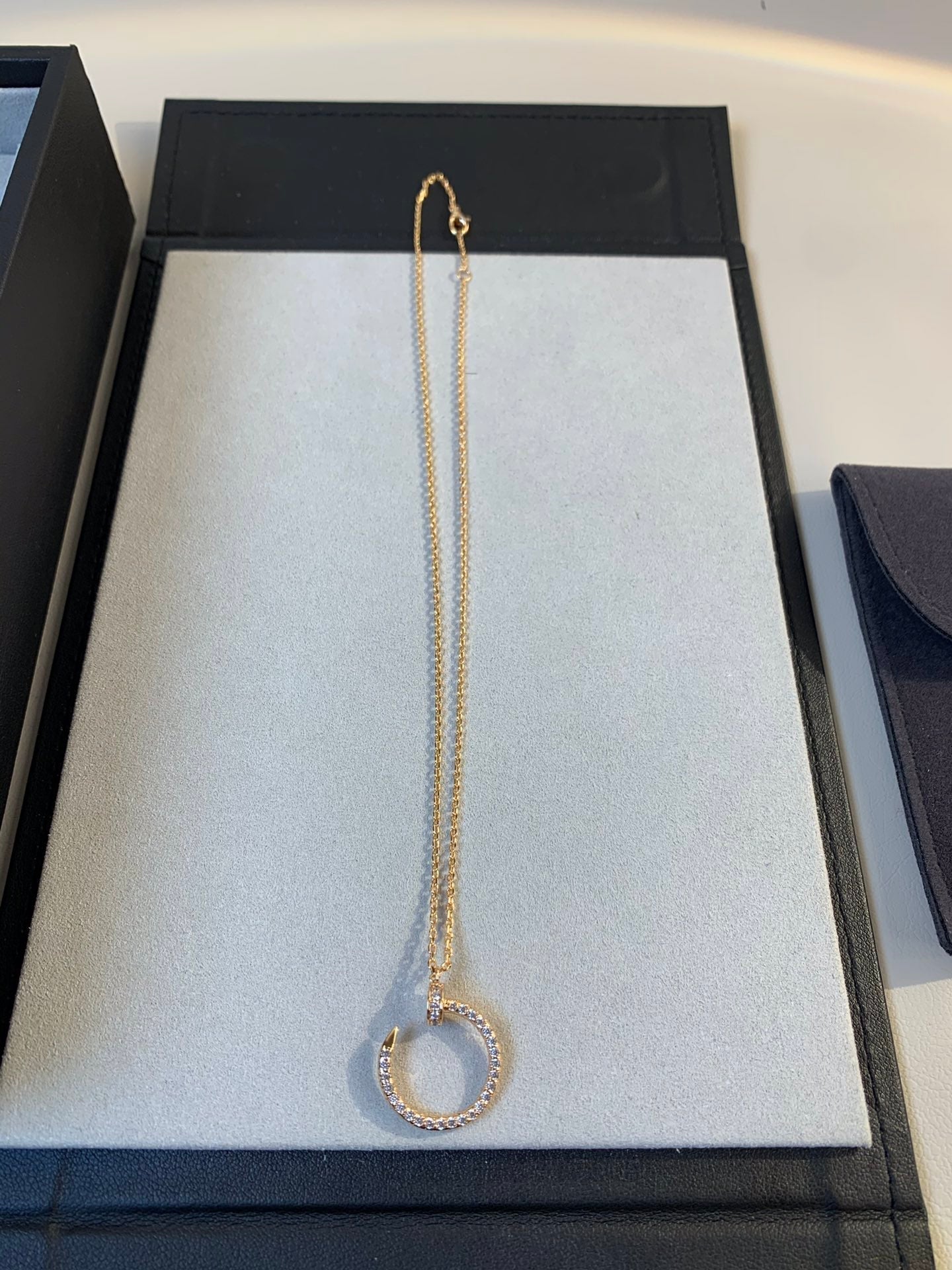 Pomuse JUSTE NECKLACE PINK GOLD DIAMONDS