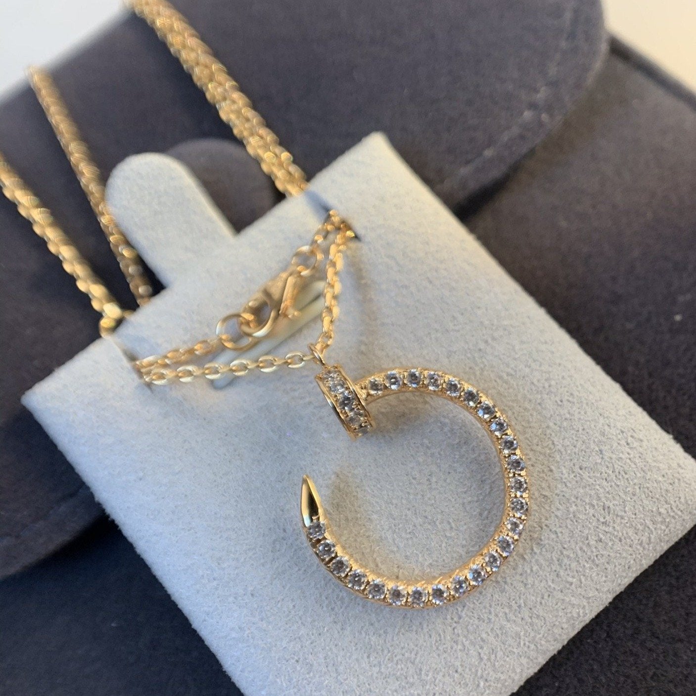 Pomuse JUSTE NECKLACE PINK GOLD DIAMONDS