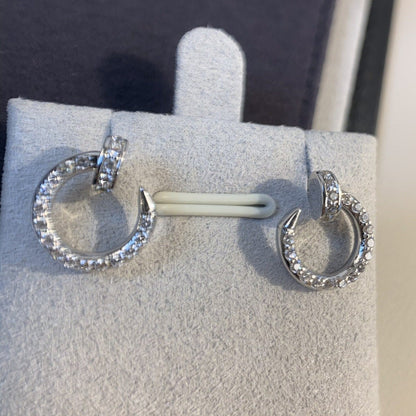 Pomuse JUSTE EARRINGS SILVER DIAMONDS
