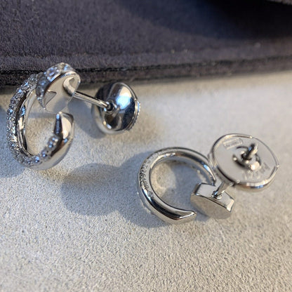 Pomuse JUSTE EARRINGS SILVER DIAMONDS
