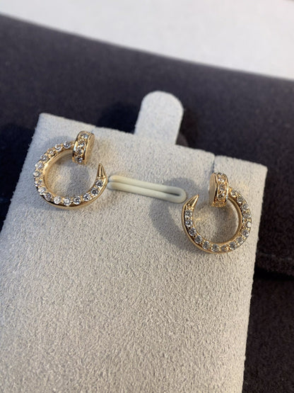 Pomuse JUSTE EARRINGS GOLD DIAMONDS