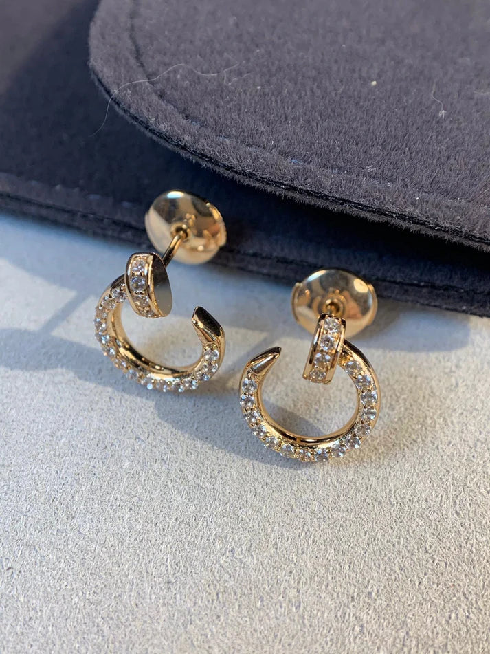 Pomuse JUSTE EARRINGS GOLD DIAMONDS