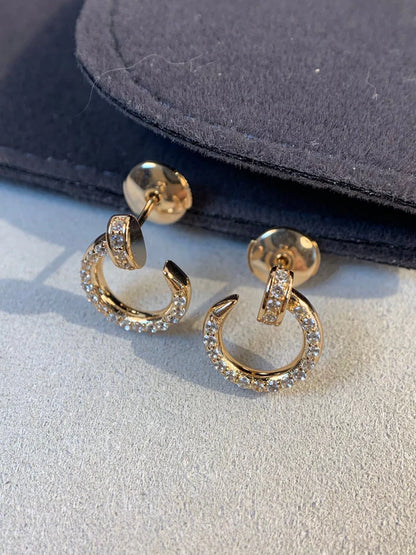 Pomuse JUSTE EARRINGS GOLD DIAMONDS
