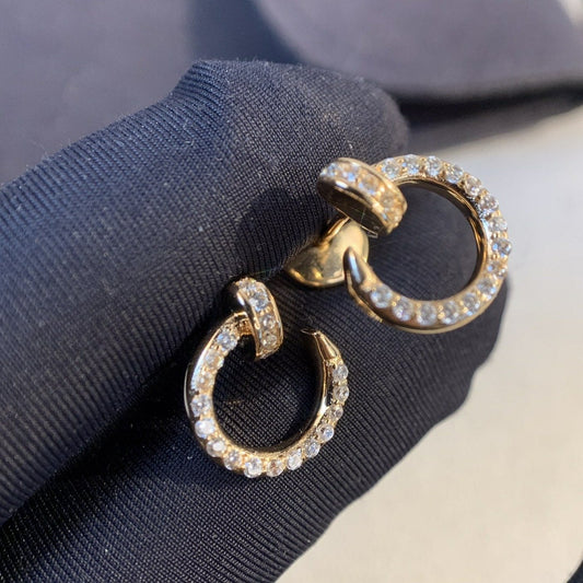 Pomuse JUSTE EARRINGS GOLD DIAMONDS