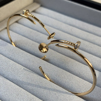 Pomuse JUSTE EARRINGS GOLD DIAMONDS 1.8MM
