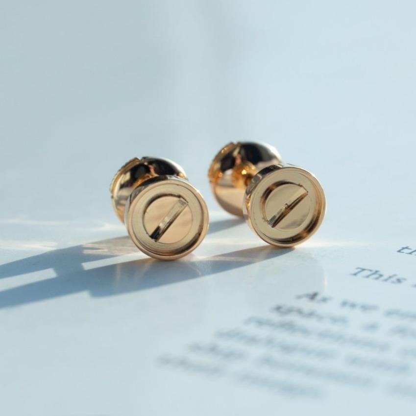 Pomuse LOVE EARRINGS PINK GOLD 7.2MM