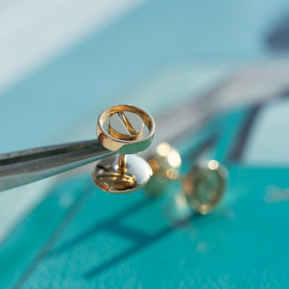 Pomuse LOVE EARRINGS PINK GOLD 7.2MM
