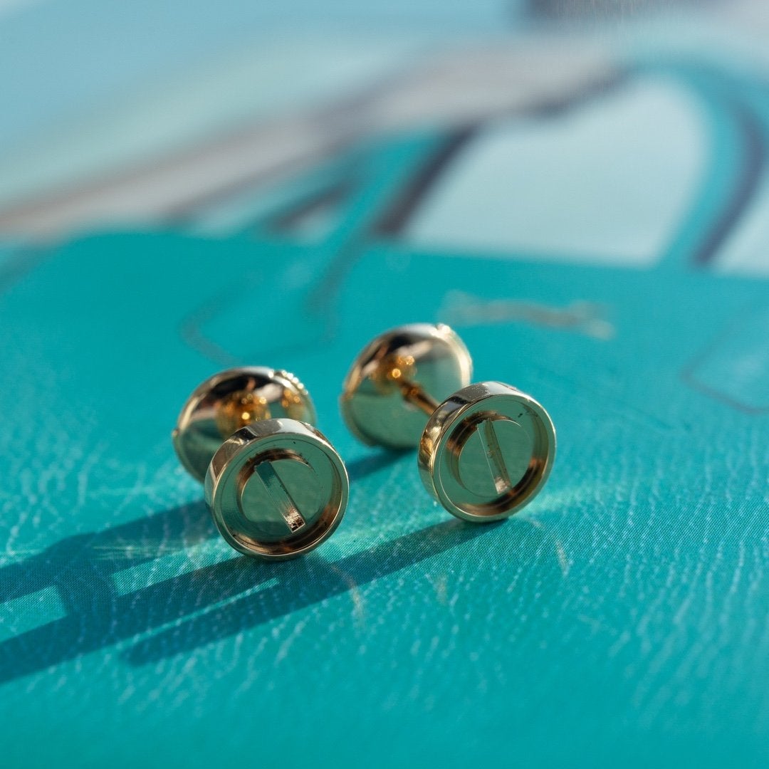 Pomuse LOVE EARRINGS PINK GOLD 7.2MM