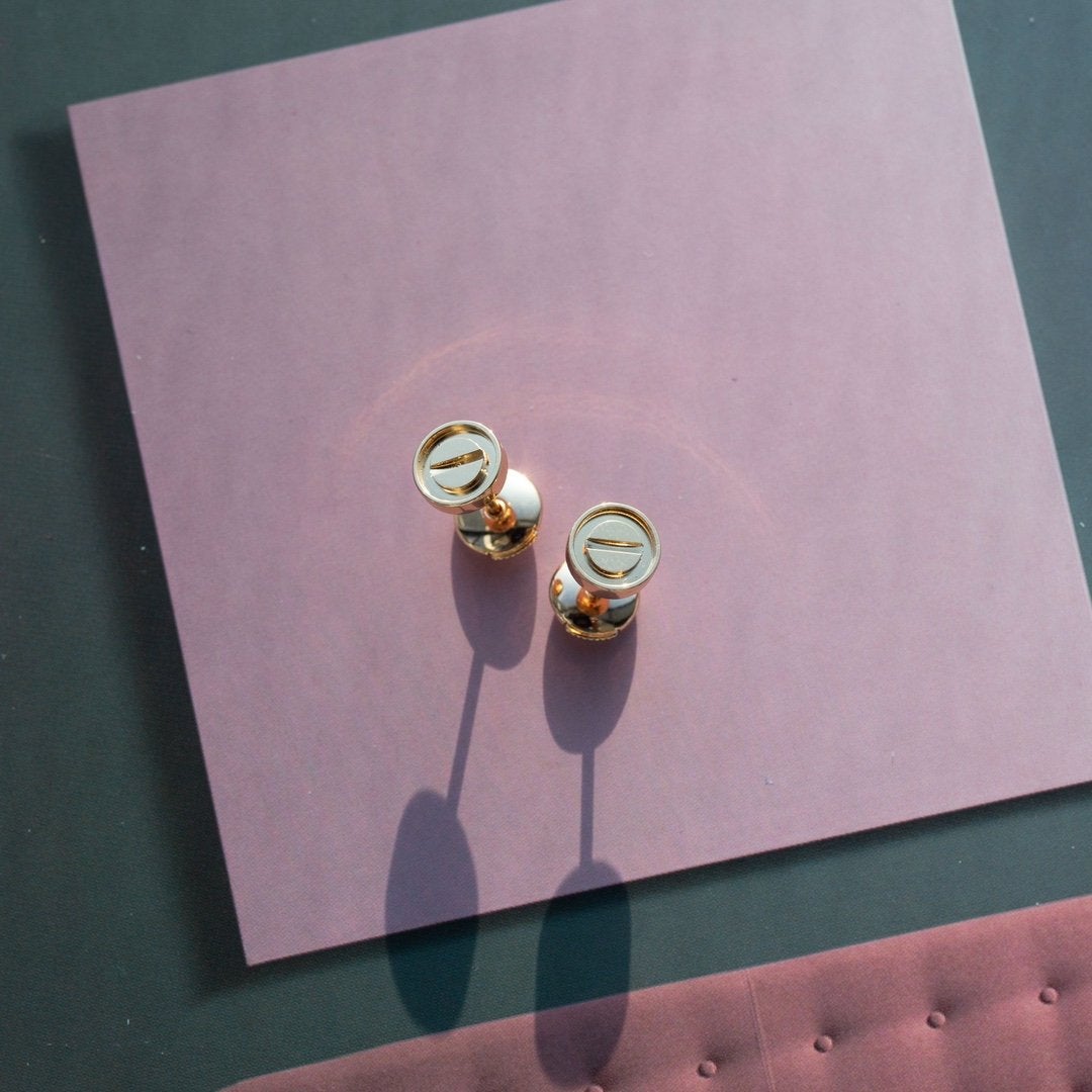 Pomuse LOVE EARRINGS PINK GOLD 7.2MM