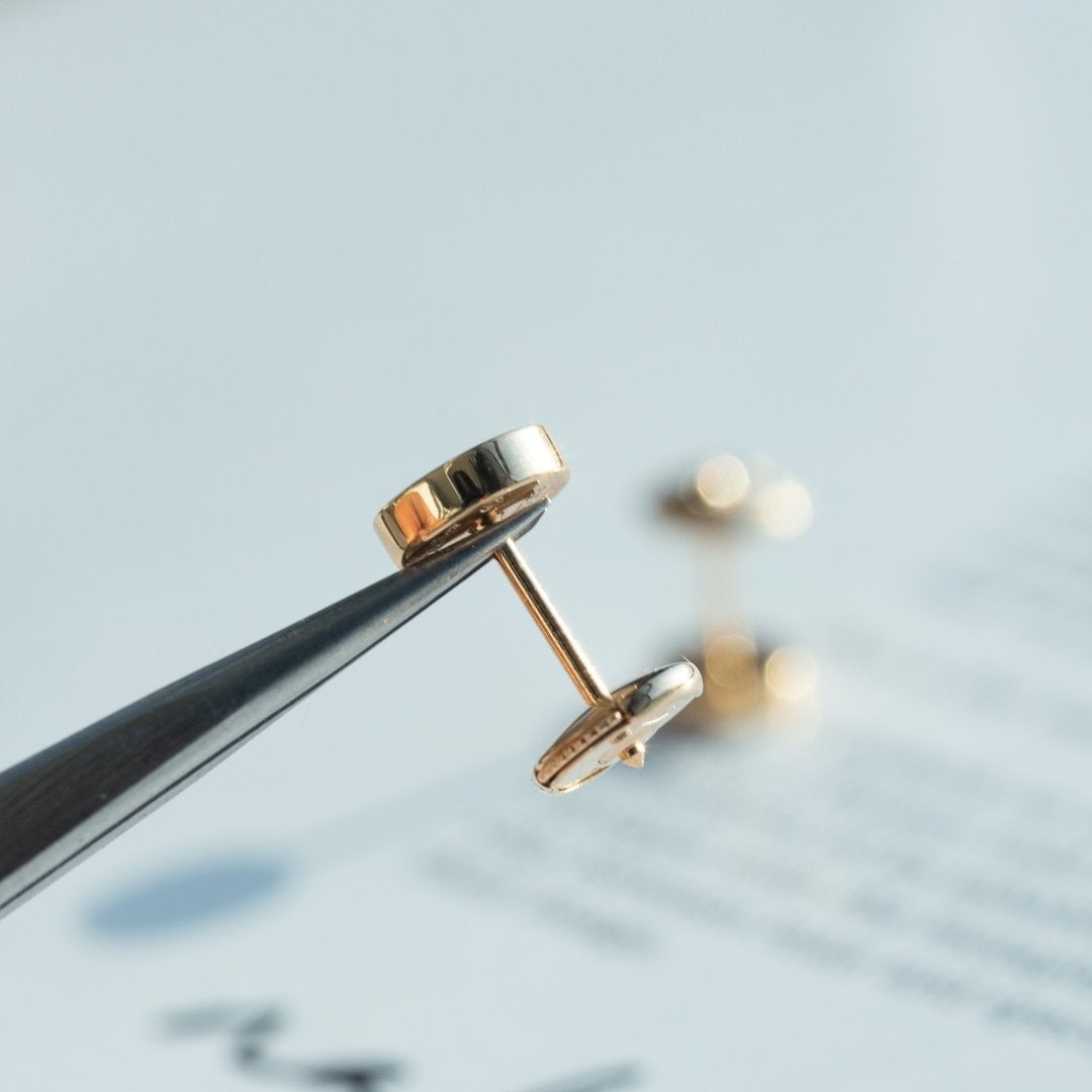 Pomuse LOVE EARRINGS PINK GOLD 7.2MM