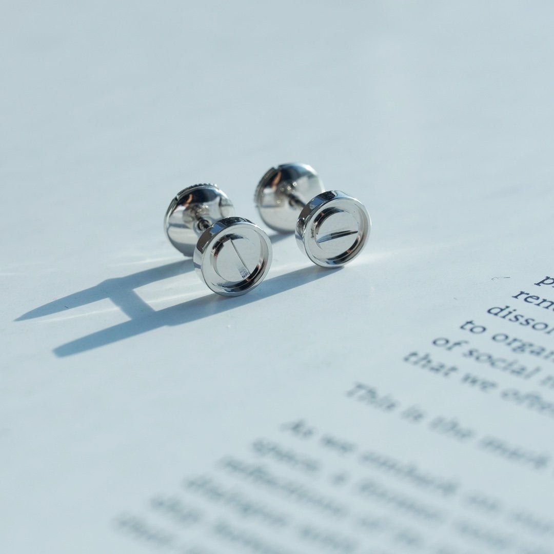 Pomuse LOVE EARRINGS SILVER 7.2MM