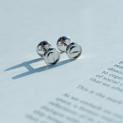 Pomuse LOVE EARRINGS SILVER 7.2MM