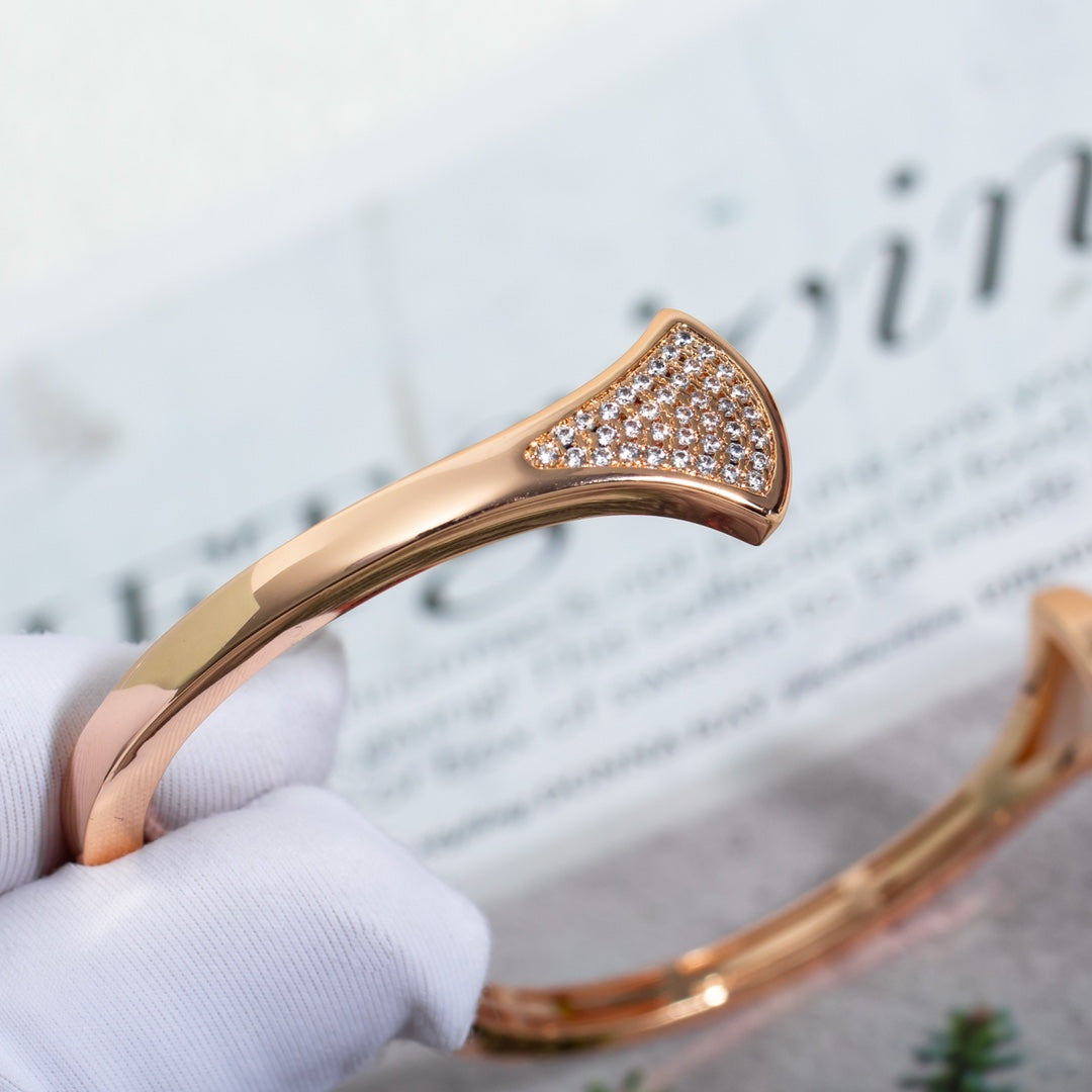 Pomuse DREAM BRACELET OPEN PINK GOLD MOP DIAMOND