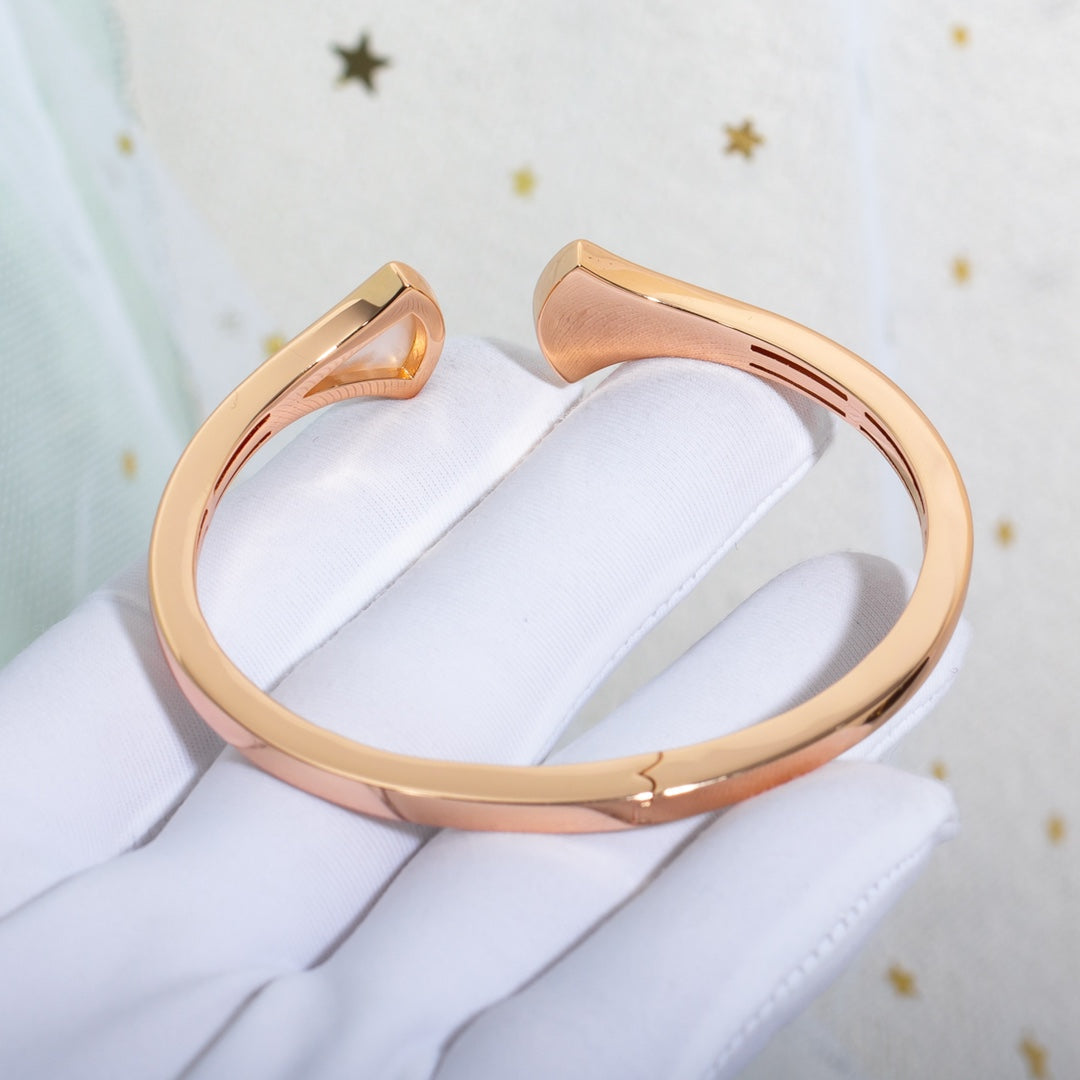 Pomuse DREAM BRACELET OPEN PINK GOLD MOP DIAMOND