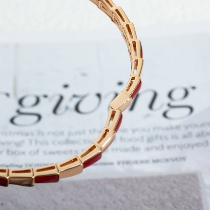 Pomuse SERPENTI BRACELET PINK GOLD RUBELLITE 6MM