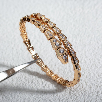 Pomuse SERPENTI BRACELET 6MM PINK GOLD DIAMOND