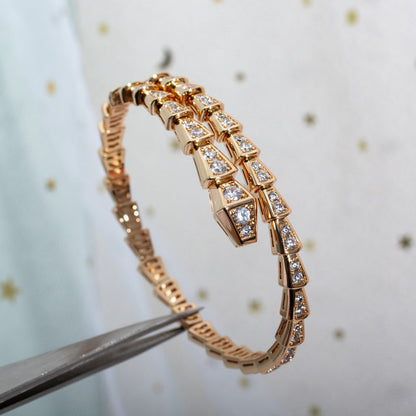 Pomuse SERPENTI BRACELET 6MM PINK GOLD DIAMOND