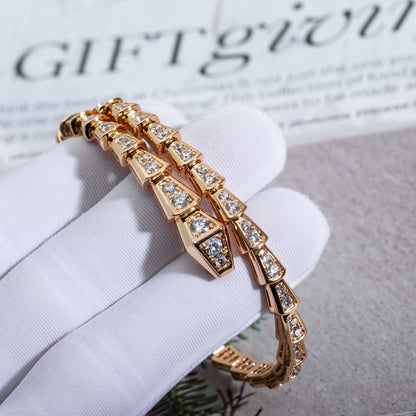 Pomuse SERPENTI BRACELET 6MM PINK GOLD DIAMOND