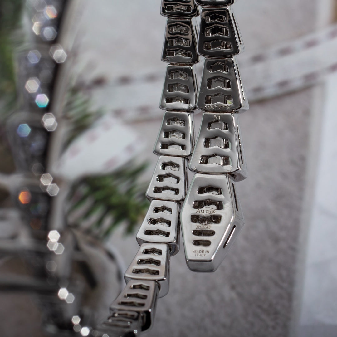 Pomuse SERPENTI BRACELET 6MM SILVER DIAMOND