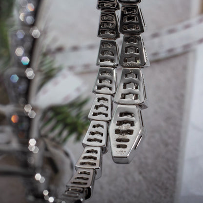 Pomuse SERPENTI BRACELET 6MM SILVER DIAMOND