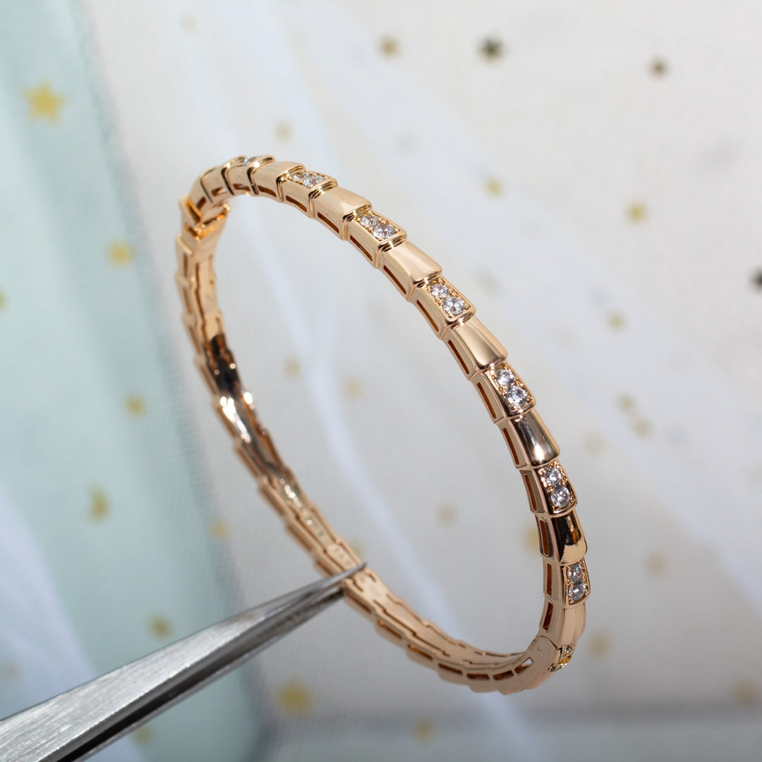 Pomuse SERPENTI SMALL BRACELET PINK GOLD DIAMOND