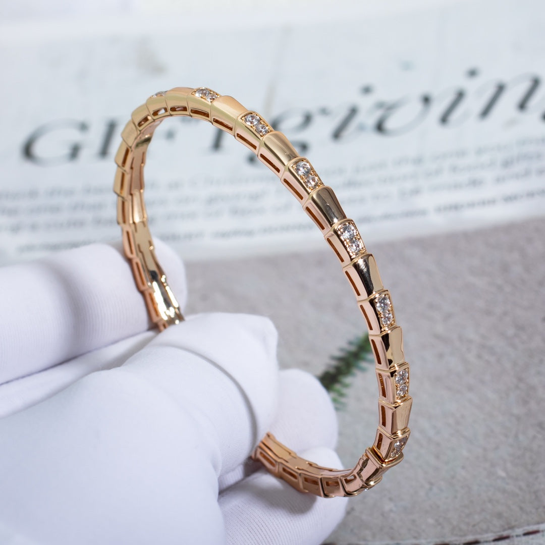 Pomuse SERPENTI SMALL BRACELET PINK GOLD DIAMOND