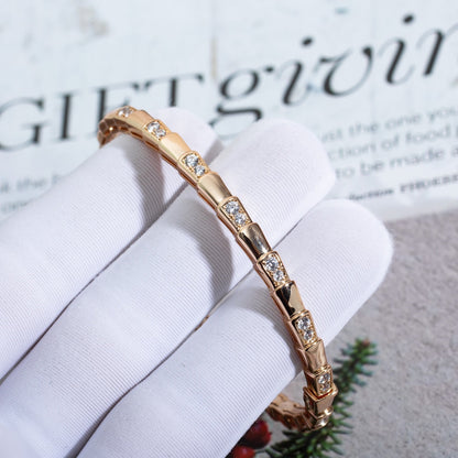 Pomuse SERPENTI SMALL BRACELET PINK GOLD DIAMOND