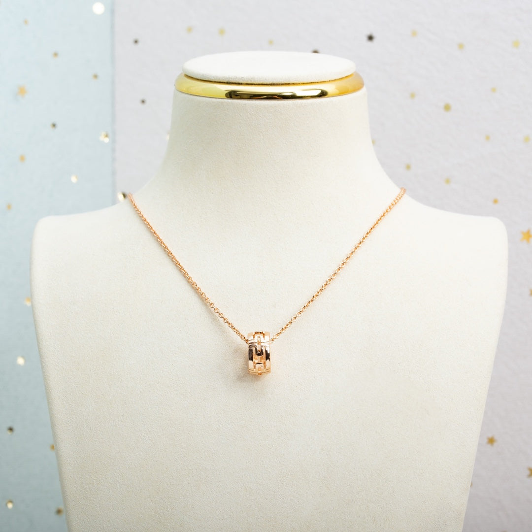 Pomuse PARENTESI NECKLACE PINK GOLD