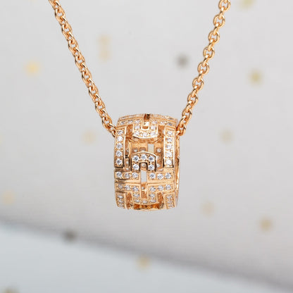 Pomuse PARENTESI NECKLACE PINK GOLD DIAMOND