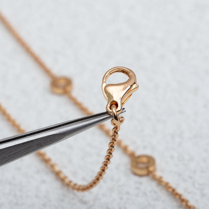 Pomuse PARENTESI NECKLACE PINK GOLD DIAMOND
